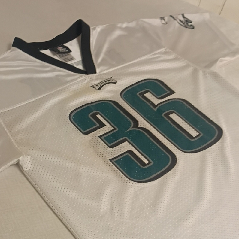 Reebok White and Teal #36 Philadelphia Eagles Jersey - Picture 2 of 4
